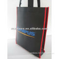 Logo printed nonwoven bag with red piping